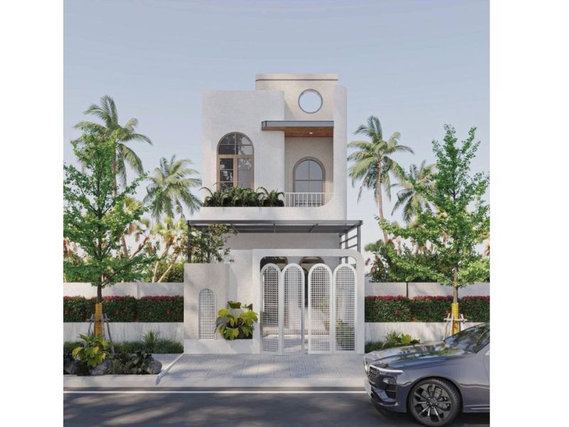 Kiến trúc cửa vòm kiến ngôi nhà 4x15 trở nên mềm mại và uyển chuyển hơn 