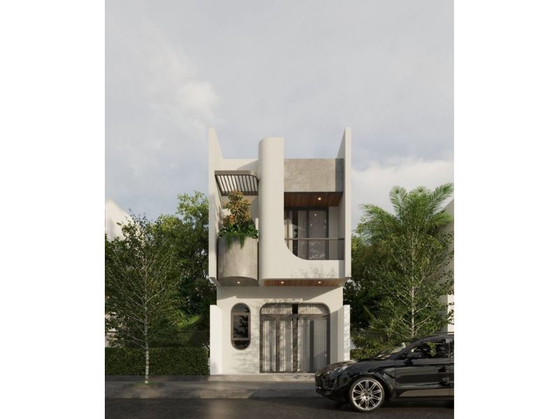 Thiết kế các mảng khối bố trí linh hoạt tạo dấn ấn cho mẫu nhà 4x15 1 trệt 1 lầu 3 phòng ngủ 