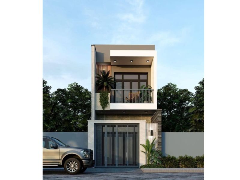 Ngoại thất nhà 4x15 1 trệt 1 lầu đơn giản mà thanh lịch 