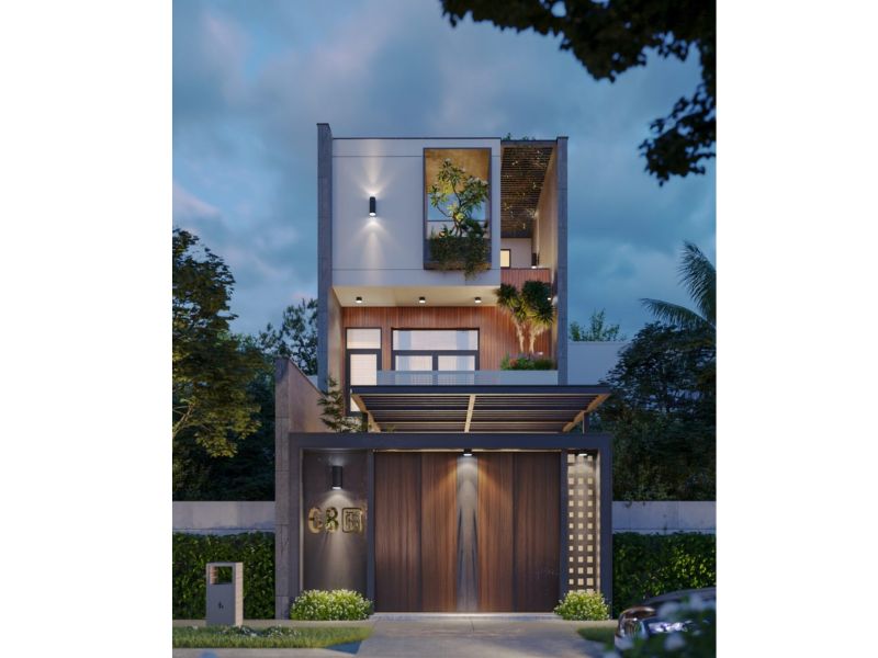 Mặt tiền nhà phố 4x15 1 trệt 1 lầu thiết kế hiện đại, hợp xu hướng