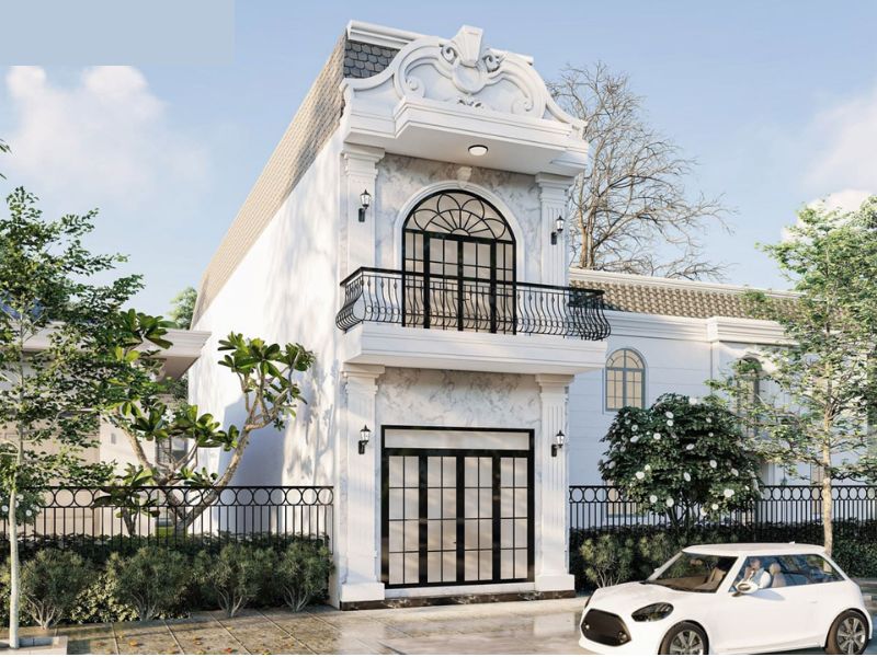 Thiết kế nhà 4x15 tân cổ với hệ mái Mansard tạo nét đẹp quý phái 