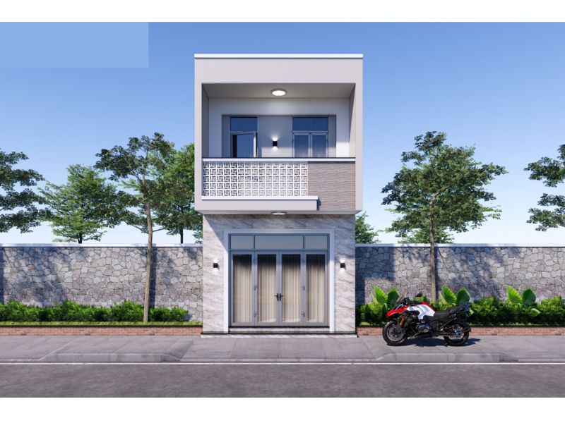 Mẫu nhà 4x15 1 trệt 1 lầu 3 phòng ngủ đơn giản cho nhà có tài chính vừa phải 