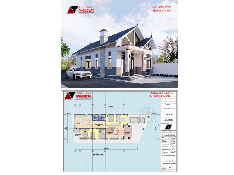 Mẫu nhà nông thôn 3 phòng ngủ 120m2