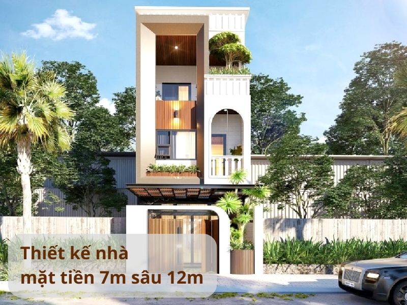 Ngoại thất nhà 7x12m thiết kế độc đáo, thể hiện gu thẩm mỹ tinh tế của gia chủ