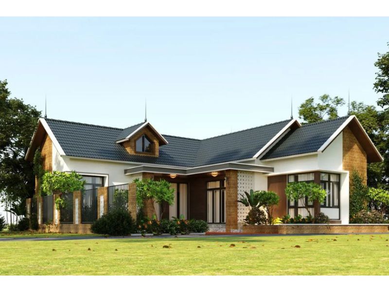 Ưu điểm và một số khó khăn trong việc thiết kế nhà cấp 4 5 ngủ chữ L