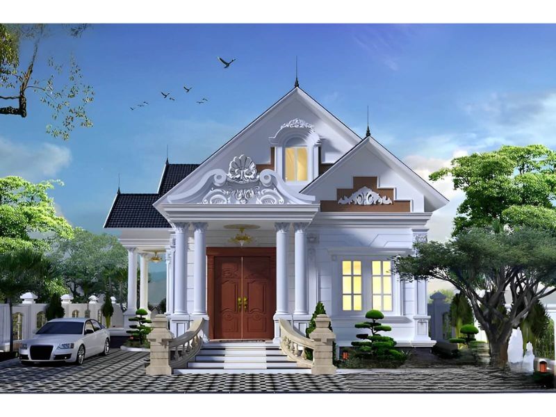 Nhà cấp 4 mái thái tân cổ điển tại Long An