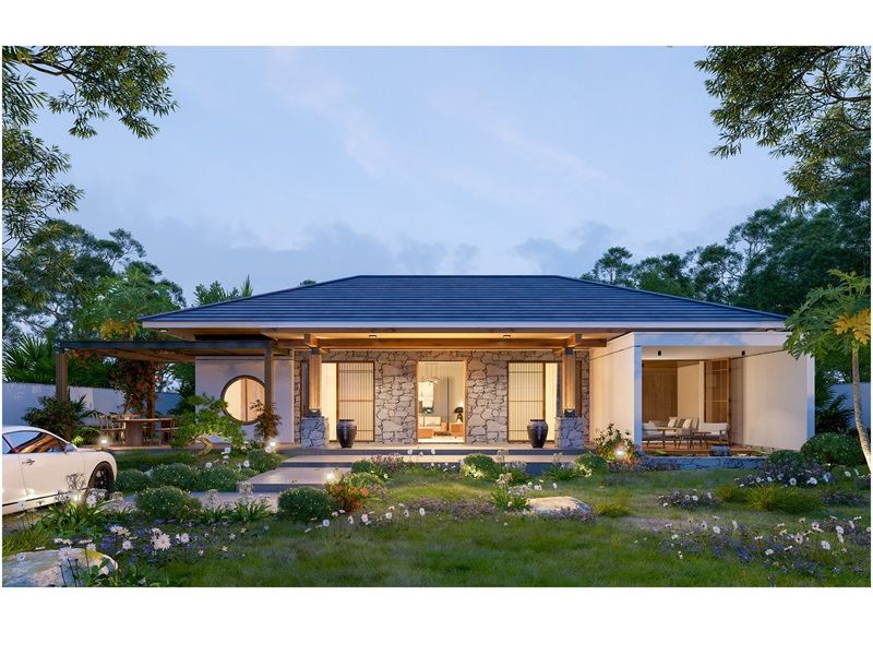 Thiết kế nhà vườn 300m2 có sân vườn xanh mát 