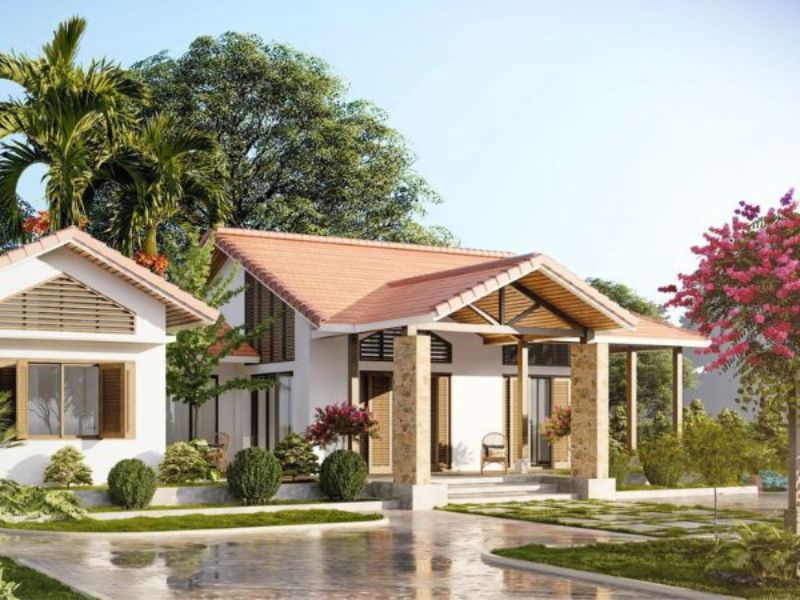 Không gian sống trong lành, thoáng đãng trong ngôi nhà vườn 300m2 cấp 4