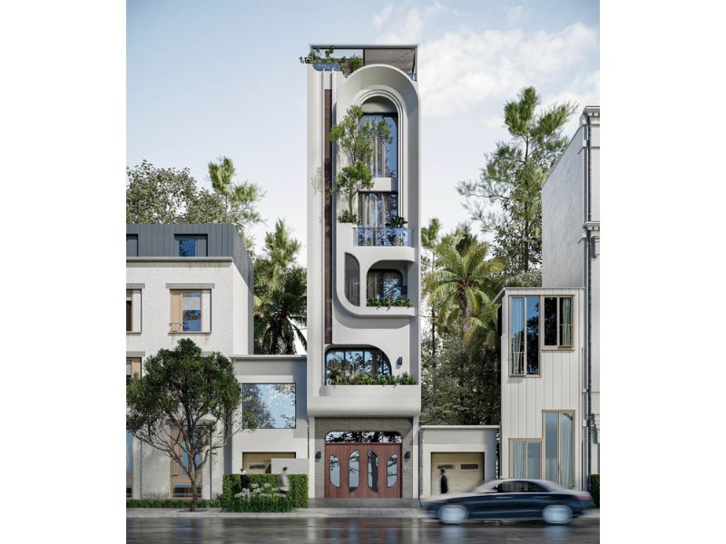 Kiến trúc nhà phố 4 tầng đẳng cấp tại Nam Định