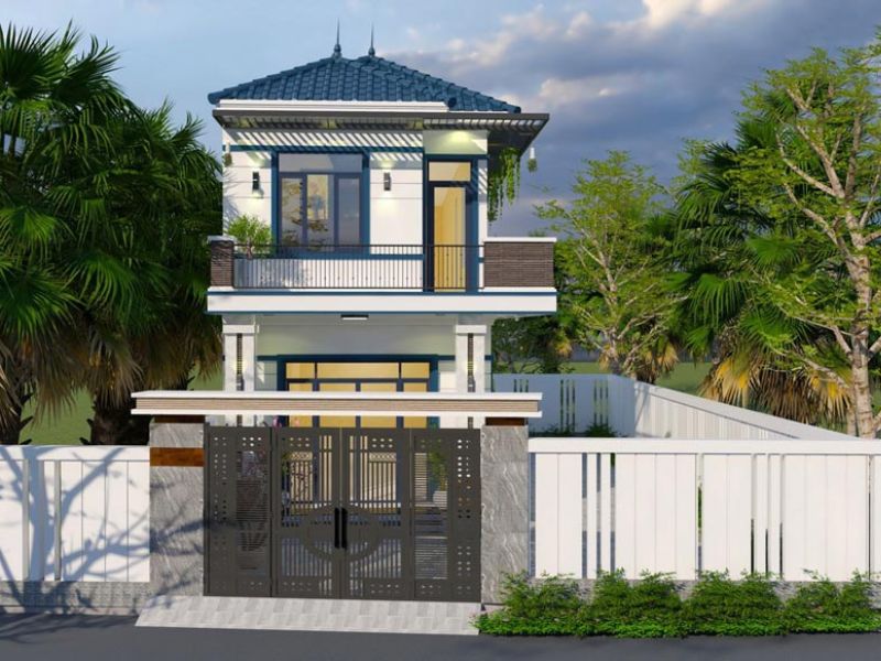 Nhà 2 tầng 4 phòng ngủ mặt tiền 5m