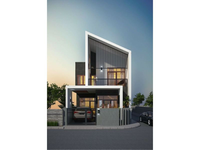 Nhà phố 2 mặt tiền tạo hình độc đáo