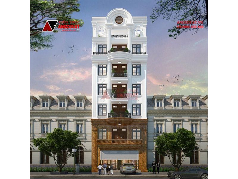 Chung cư mini với mặt tiền 7m kiến trúc sang trọng