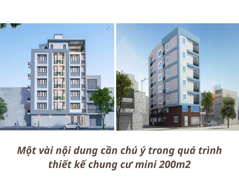 Một vài nội dung cần chú ý trong quá trình thiết kế chung cư mini 200m2
