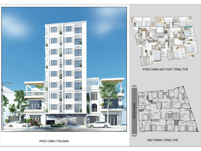 Bố trí công năng theo số tầng của chung cư