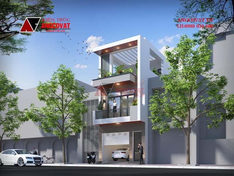 Nhà 2 tầng 1 tum có thêm gara độc đáo