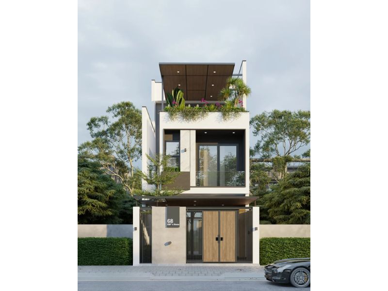 Biệt thự 2 tầng 1 tum mái bằng đẳng cấp