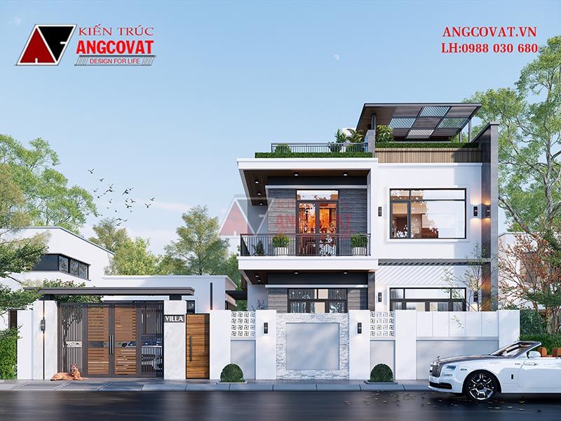 Nhà 2 tầng 1 tum 120m2 4 ngủ