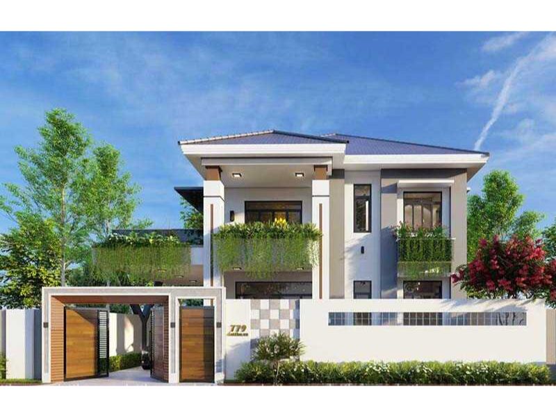 Nhà mái nhật 2 tầng có gara đẹp mắt