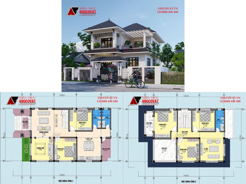 Mặt bằng nhà 2 tầng 180m2 2 phòng ngủ ở khu vực tầng 1