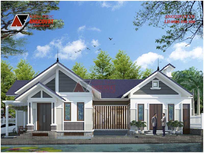 Phối cảnh view 2: Xu hướng thiết kế nhà 2021 mẫu số 4 - Nhà 1 tầng hiện tại Thanh Hoá