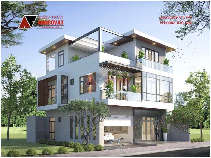 Hình ảnh: Xu hướng thiết kế nhà 2021 mẫu số 13 - Nhà 3 tầng 3 phòng ngủ tại Quảng Ninh
