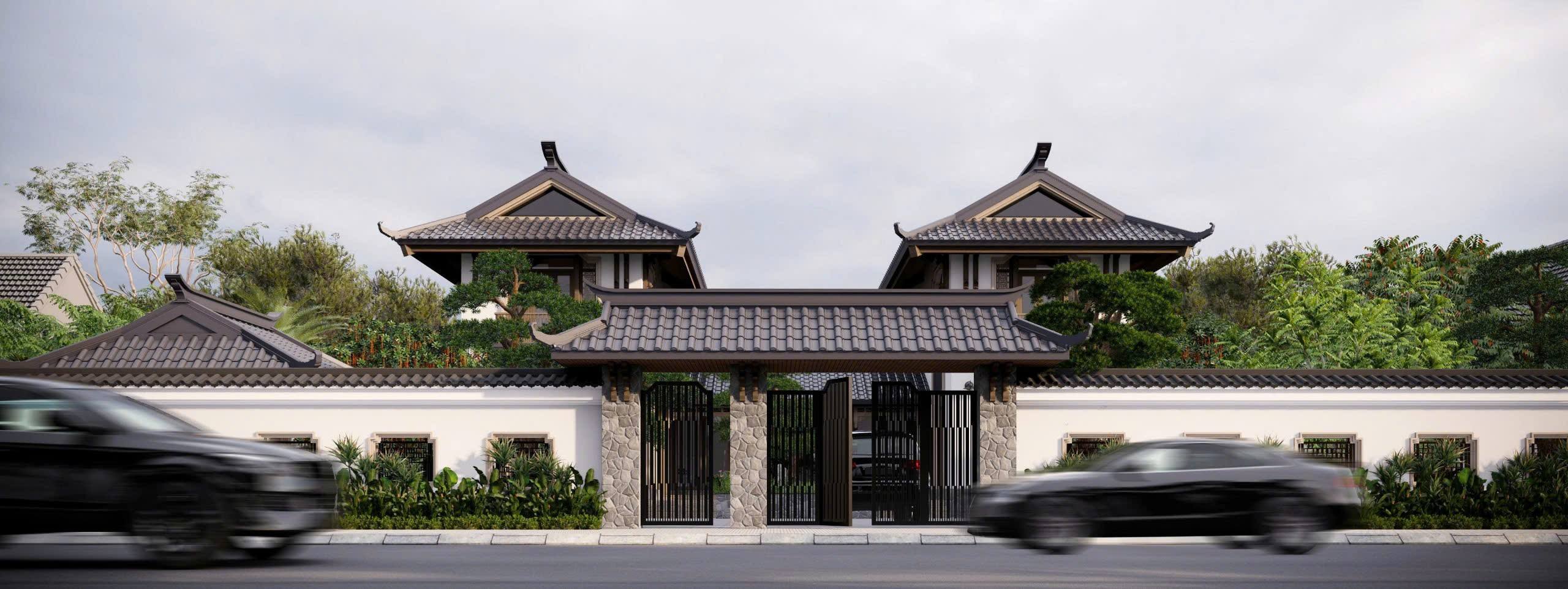 Hình ảnh chính diện của mẫu nhà tam hợp viện 