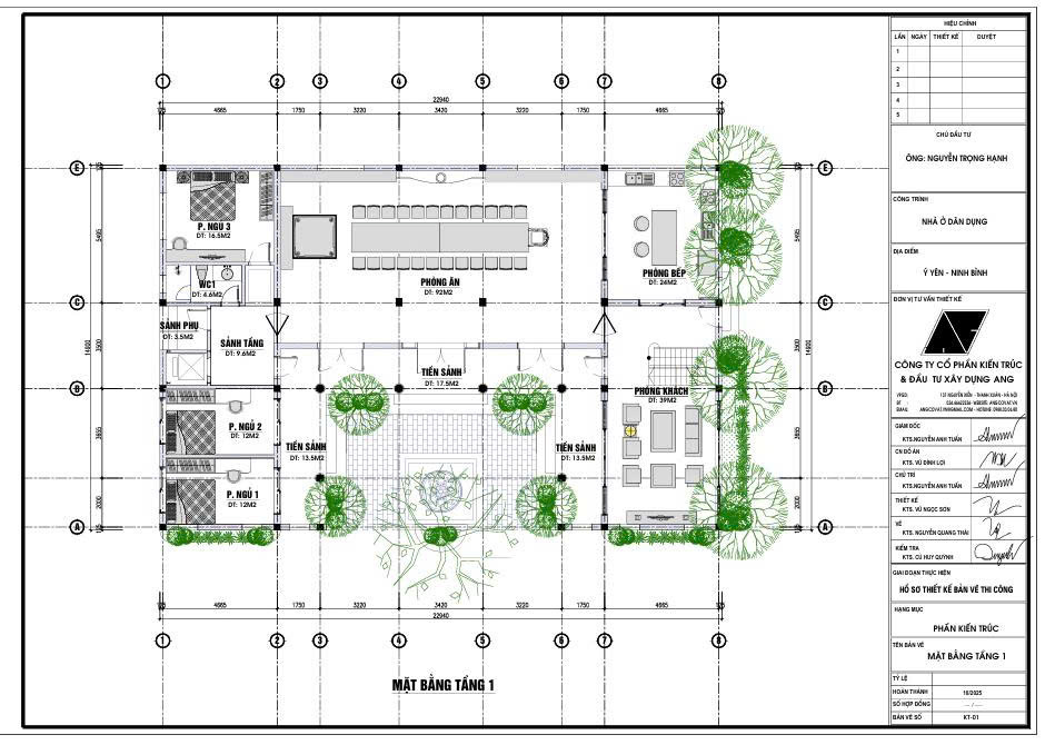 Mặt bằng công năng tầng 1
