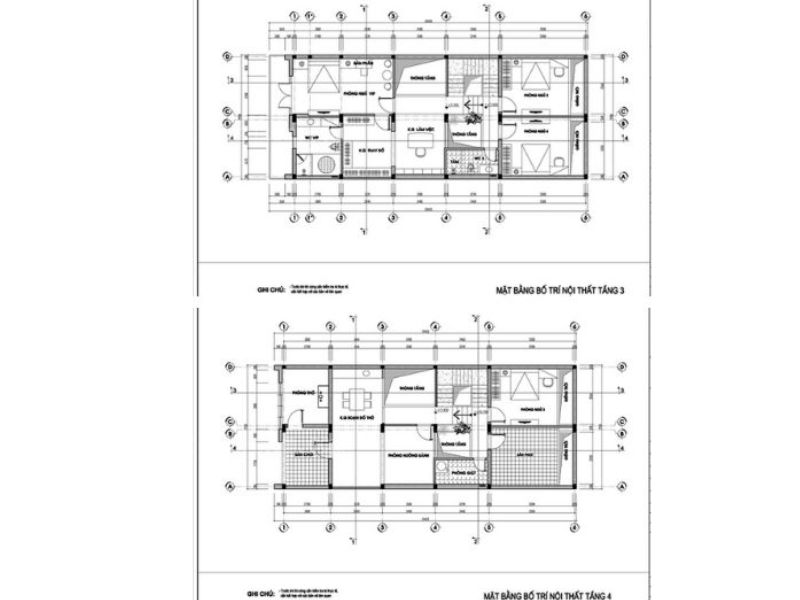 Công năng tầng 3, 4 nhà 8x20m tiện nghi