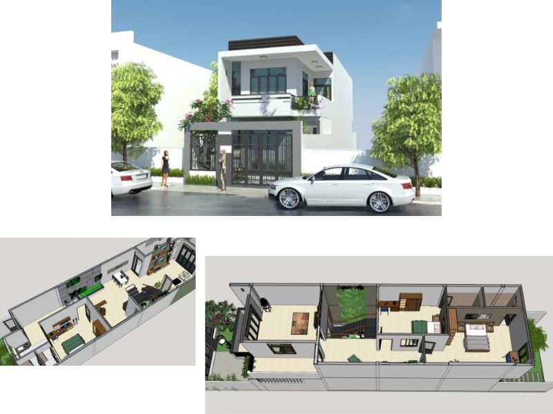 Các trường hợp thiết kế mặt bằng nhà phố 6x18m độc đáo