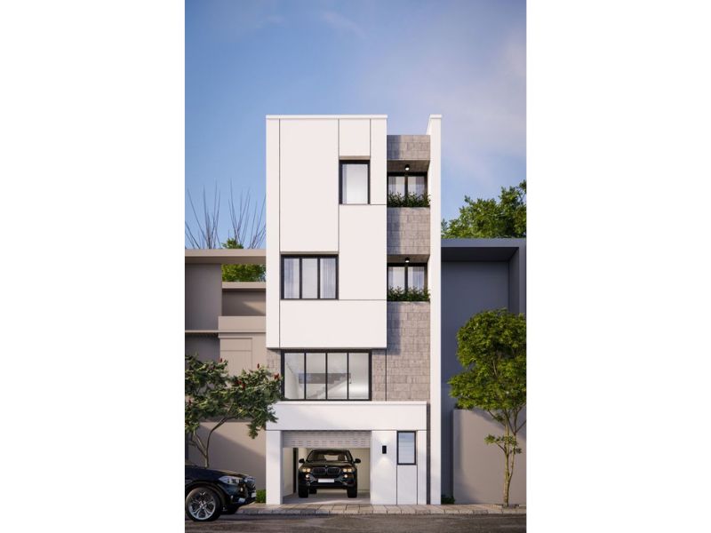 Nhà 4 tầng có gara tầng 1 đẳng cấp