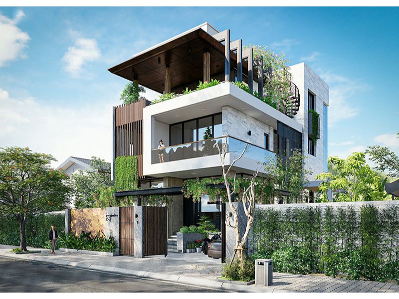 Biệt thự 3 tầng hiện đại 120m2 sang trọng, đẳng cấp 