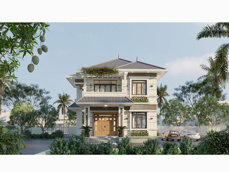 Nhà vườn 4 phòng ngủ 2 tầng mái Nhật