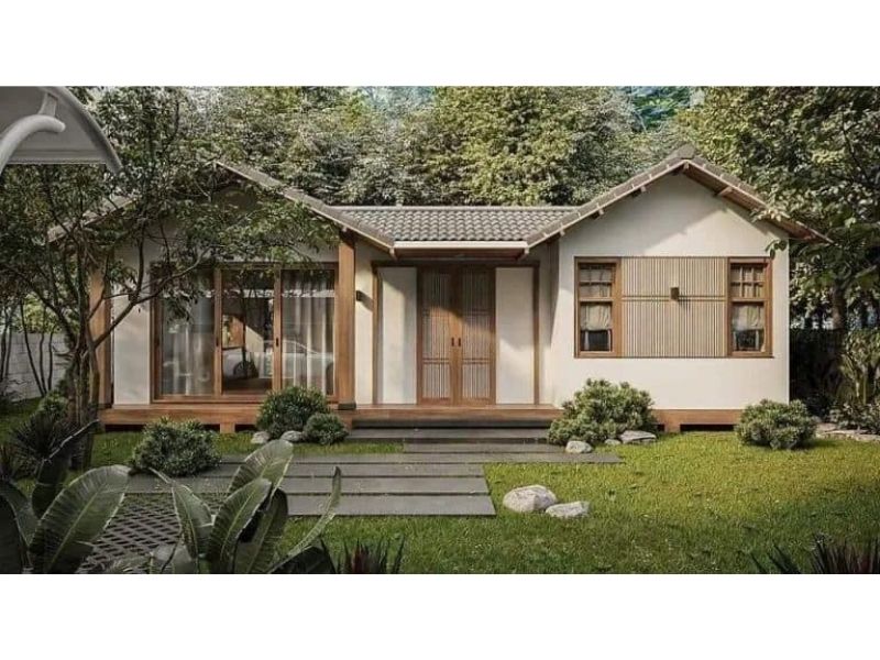 Biệt thự nhà vườn 150m2 với không gian xanh mát cấu trúc chữ U độc đáo