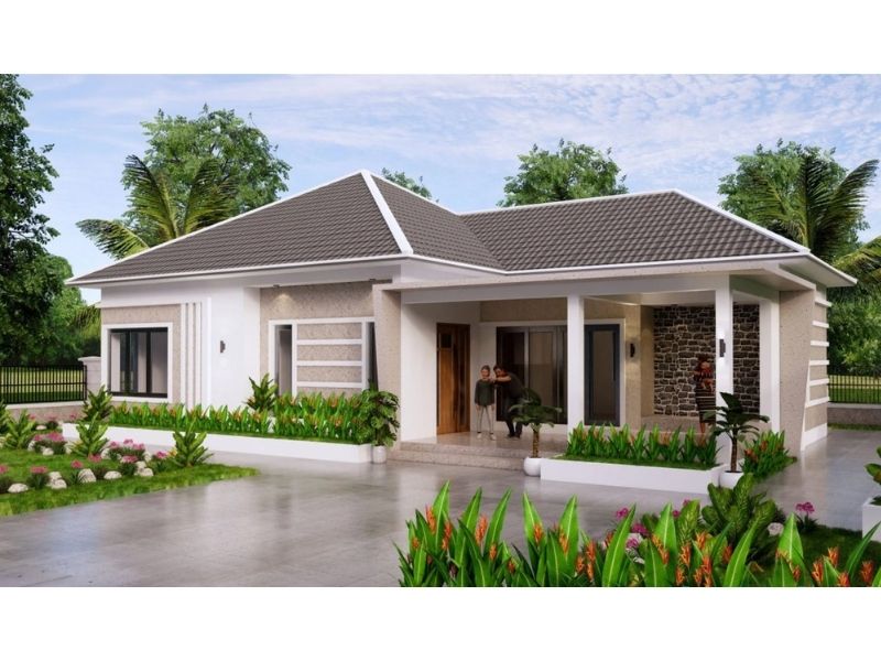 Mẫu nhà vườn cấp 4 đơn giản