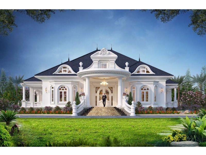 Cuộc sống xa hoa trong ngôi biệt thự nhà vườn 150m2 cổ điển