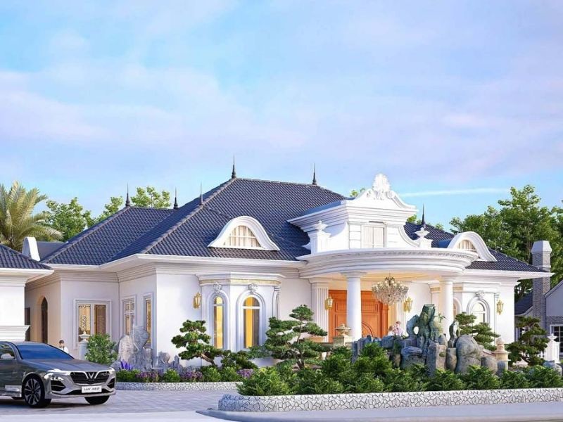 Xây biệt thự nhà vườn 150m2 sang trọng, đẳng cấp có sân vườn xanh mát
