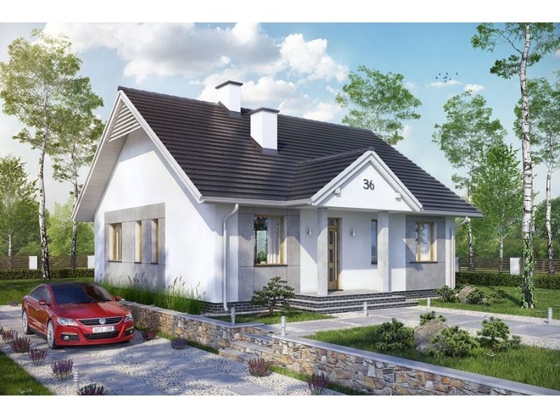 Mẫu nhà vườn 150m2 mái Thái có không gian sân vườn đẹp