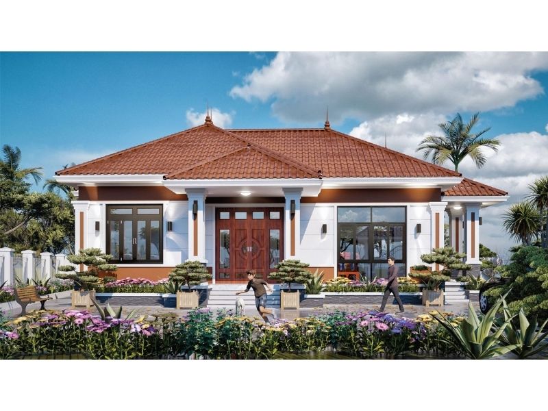 Mẫu biệt thự nhà vườn 150m2 với không gian xanh mát mái Nhật sang trọng