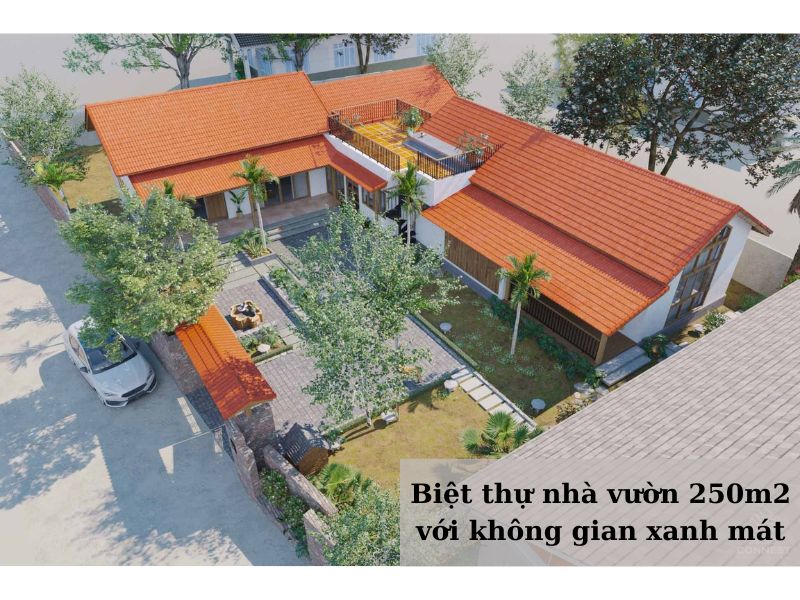Mẫu biệt thự nhà vườn 150m2 truyền thống đẹp