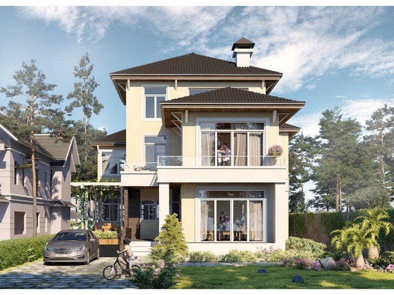 Tham khảo công trình biệt thự nhà vườn 1000m2 mái Nhật đẹp, sang trọng