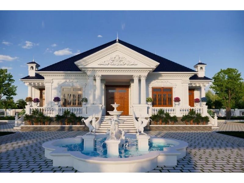 Tham khảo công trình biệt thự nhà vườn 1000m2 mang đậm dấu ấn phong cách kiến trúc châu Âu