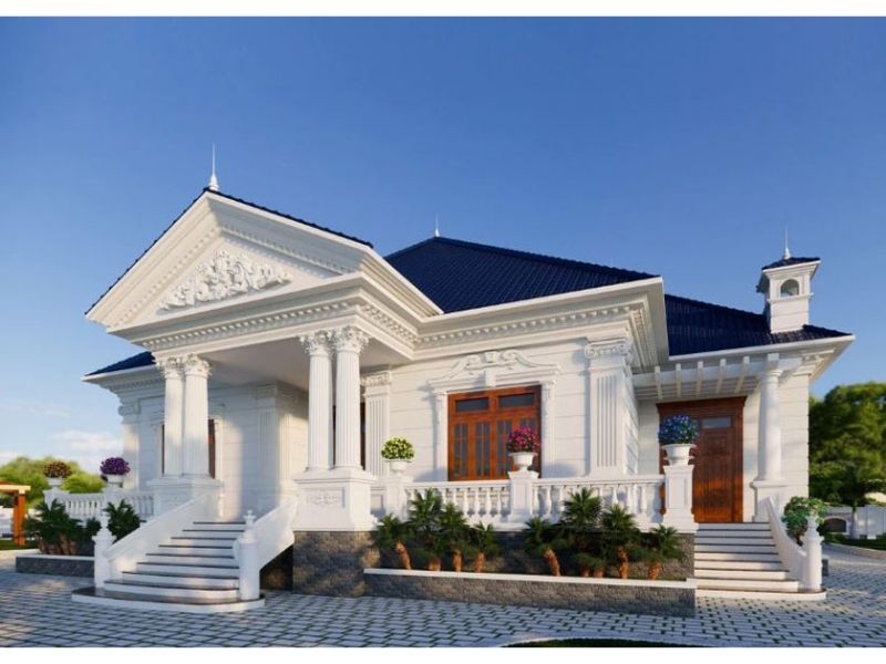 Thiết kế trang trí chi tiết hoa văn cầu kỳ tinh tế kết hợp gam màu trắng chủ đạo tôn lên vẻ ngoài thanh lịch, sang trọng