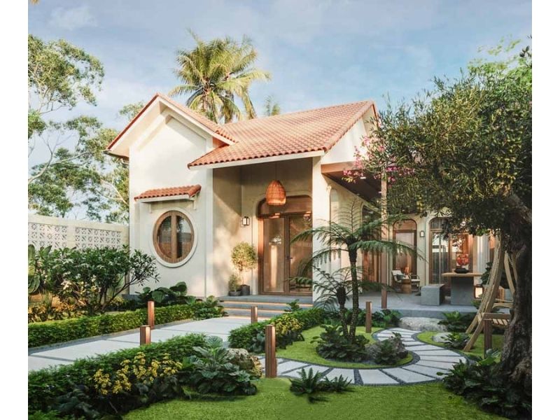 Cảnh quan sân vườn được bố trí khoa học, thẩm mỹ