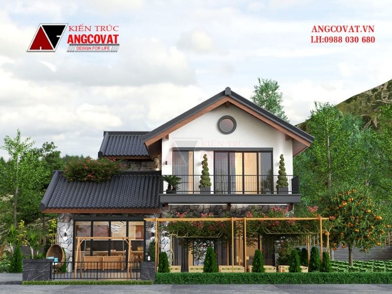 Thiết kế nhà vườn 1000m2 2 tầng hòa hợp giữa kiến trúc và thiên nhiên