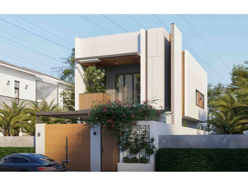  Yếu tố thiên nhiên được bố trí hài hòa trong thiết kế nhà 2 tầng 7x17m