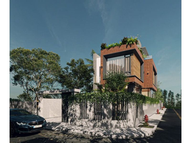 Mẫu nhà 7x17m 2 tầng hiện đại 2 mặt tiền thoáng đãng