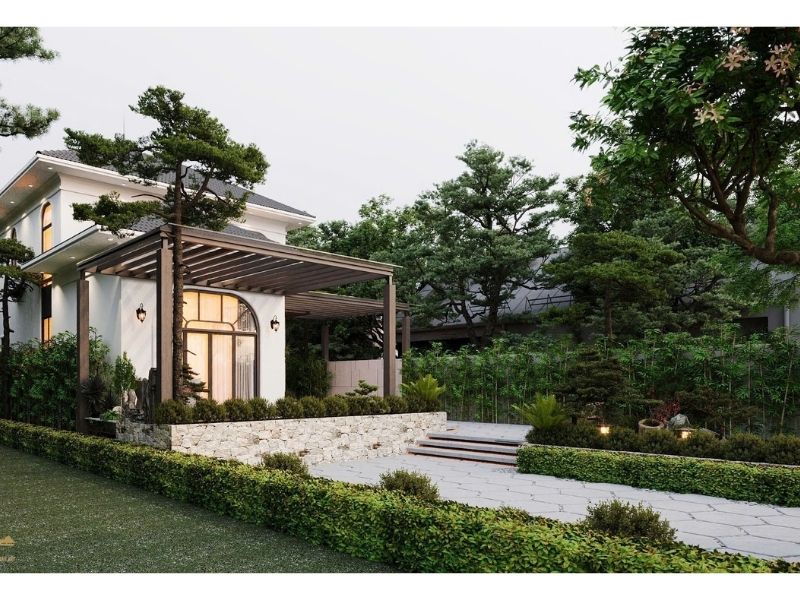 Thiết kế nhà vườn 800m2 2 tầng ưu tiên tính tiện nghi và không gian gần gũi thiên nhiên