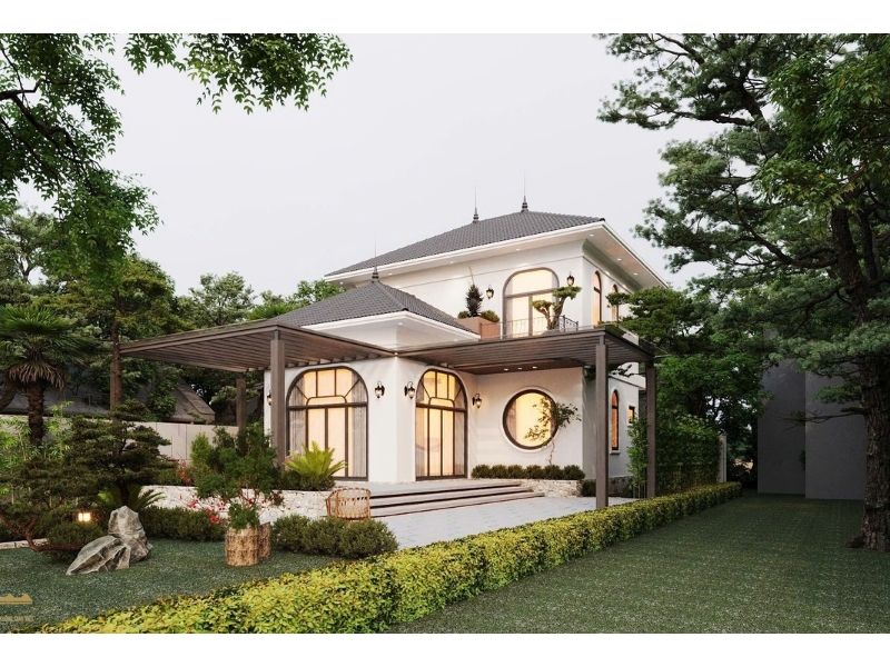 Sử dụng hệ mái Nhật vừa đảm bảo tính thẩm mỹ lại giúp thoát nước, cách nhiệt hiệu quả