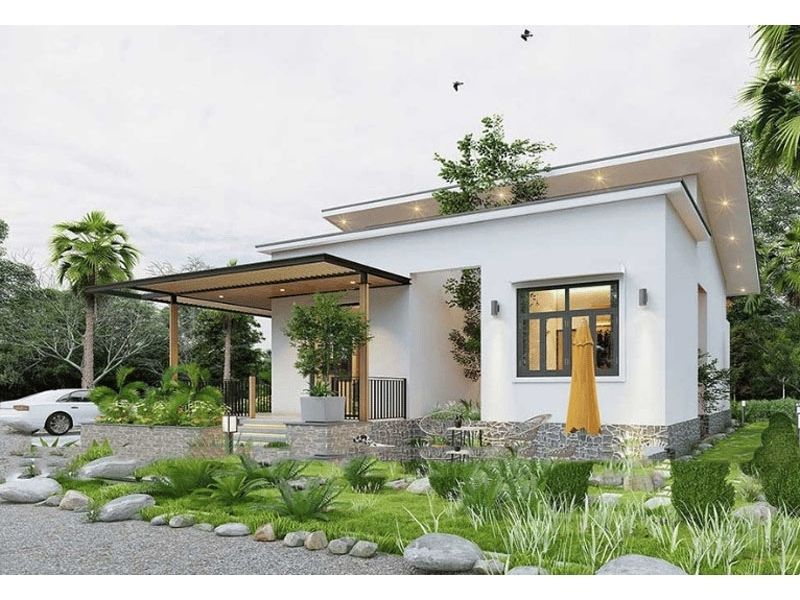 Vẻ đẹp đơn giản và gần gũi thiên nhiên của mẫu nhà vườn 800m2 cấp 4 