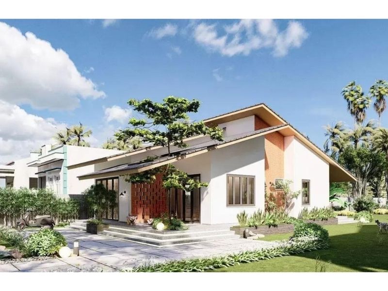 Ấn tượng với mẫu nhà vườn 800m2 cấp 4 xây dựng không gian sống trong lành, thư thái
